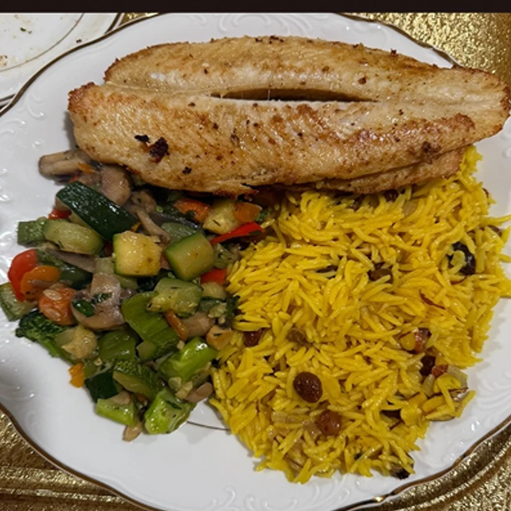 Grilled Fish over Rice